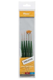 Кисть Набор Pinax/Пинакс creative line синтетика д/миниатюр 5шт ассорти