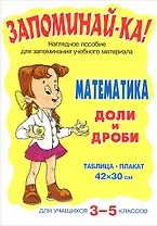 Запоминай-ка! Математика. Доли и дроби. Для учащихся 3-5 классов: Таблица-плакат