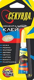 Клей Секунда-гель 03гр, блистер, подвес, Aviora