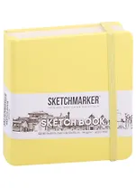 Скетчбук 12*12 80л "Sketchmarker" лимонный, нелинованн. 140г/м2, слоновая кость, тв.обл.