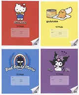 Тетрадь в линейку Sanrio, 24 листа, в ассортименте