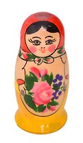 Матрёшка «Галина» красный платок 4 кукольная (9см) (3565014)