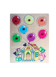 Воздушные шары (D88) (развивающая деревянная игра)