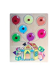 Воздушные шары (D88) (развивающая деревянная игра)
