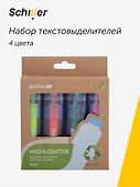Текстовыделители «ECO» 4 цвета 1-4 мм, Schiller - 0