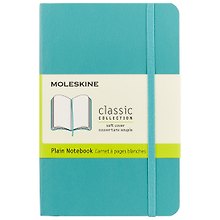 Записная книжка «Classic Soft Pocket» А6, 96 листов, нелинованная, голубая, Moleskine