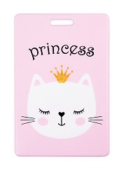 Чехол для карточек Princess (кошечка в короне) (глиттер) (ДГ2020-254)