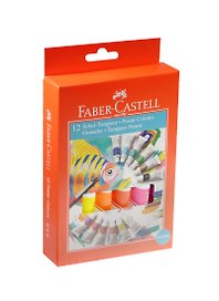 Краски гуашевые 12цв 12мл в тубах, к/к подвес, б/к, Faber-Castell