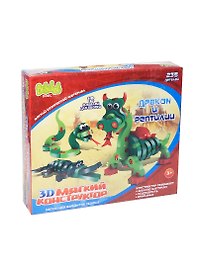 3D Мягкий конструктор Дракон и рептилии (BEB0706-015) (12 моделей) (235 дет.) (Bebelot) (3+)