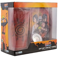 Набор подарочный Аниме Naruto (Наруто) (Бокал 400 мл, значок, блокнот 160 стр)