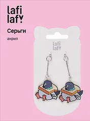 Сережки Голуби с хлебом (акрил) (12-00626-EA06) (Lafilaf)