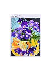 Кпн-035 Картина по номерам Фиалки (ПочСебяХуд) (38х28,5 см) (коробка) (LORI)