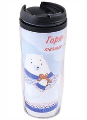 Термостакан Белые мишки (пластик) (350 мл)