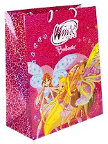 Пакет подарочный бумажный А4 26*32,4*12,7см, лазерн.покрытие, ассорти, WINX