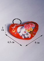 Подвеска сердечко Зайчик (10 см)
