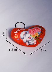 Подвеска сердечко Зайчик (10 см)