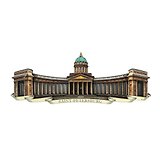 Сувенир ФМФ Магнит "Казанский собор"  M3D07