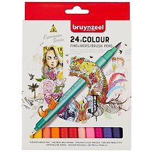 Линеры двусторонние 24цв "Brushpen"