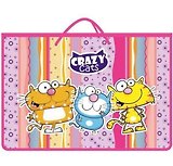 Папка для тетрадей А4 с ручками 1отд., Crazy cats, Оникс