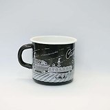Сувенир, Ярко Ярко, Кружка, Панорама Санкт-Петербурга ч/б, 8*8*8см, эмалированная сталь, 400мл без коробки