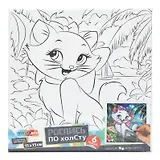 Холст по номерам 15*15 см кошечка мари МУЛЬТИ АРТ в кор.48шт