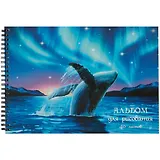 Альбом для рисования Listoff, "Северное сияние", А4, 40 листов, на гребне