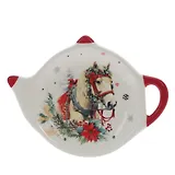 Подставка для чайных пакетиков Лошадь с венком бежевая (12х9х1) (825359)
