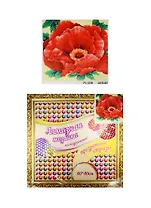 Набор для творчества, Алмазная мозаика по номерам, Мак 40*40см