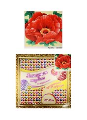 Набор для творчества, Алмазная мозаика по номерам, Мак 40*40см