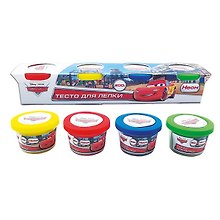 Набор Тесто для лепки Неон Disney Тачки (450PD-N-T) (4 цв. х50гр) (Играем вместе) (упаковка)