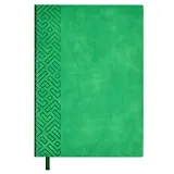 Ежедневник недат. А5 160л "Шеврет экстра" зеленый, иск.кожа, мягкий переплет, блинт.тиснение, офсет, ляссе
