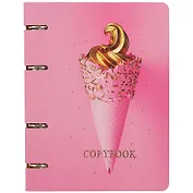 Тетрадь на кольцах в клетку Unnika, "My dreams. Golden ice cream", 100 листов