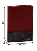Ежедневник недатированный «Silver Classic» А5, бордовый, 152 листа, экокожа, Listoff - 2