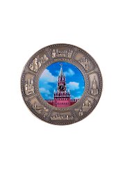 Магнит-тарелка Москва Спасская башня мет. К8 D7 цв.бронза (027-7K8-BR-21-1)