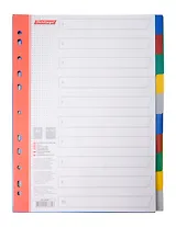 Разделитель листов. А4. 10 листов. цветной. пластиковый, ARp_04040 457443