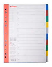 Разделитель листов. А4. 10 листов. цветной. пластиковый, ARp_04040 457443