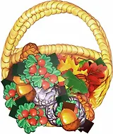 Корзинка с дарами осени. Дидактический набор. 64 картинки