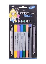 Набор маркеров Copic Ciao "Манга 1", 5 цветов + мультилинер 0.3 мм