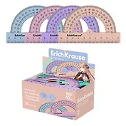 Транспортир 10см 180гр "Manga", ассорти, Erich Krause