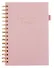 Книга для записей А5 80л кл. "Calipso" розовый, иск.кожа, резинка, гребень - 1