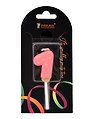 Свеча для торта Цифра 1 Глазурь розовая (4см) (блистер) (12-7color-candle_1)