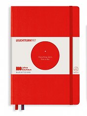 Книга для записей A5, 125 листов в точку "Bauhaus Edition", твердая обложка, красный, Leuchtturm1917
