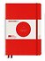 Книга для записей A5, 125 листов в точку "Bauhaus Edition", твердая обложка, красный, Leuchtturm1917 - 0