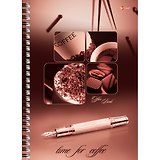Тетрадь А4 80л кл. "Офис (Time for coffe)" евроспираль,офсет,мел.карт., Listoff