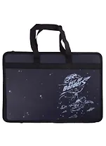 Папка для тетрадей А4 "КОСМОНАВТ" 34*25*8см пластик, молния, текст.ручки, расширение