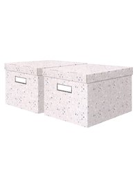 Короб L"BASIC" 20*26*35см, кашированный трехслойный гофро картон. Набор 2 шт.