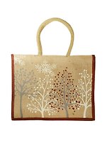 Джутовая сумка. 43x34x19 см, длина ручки- 60 см, PB2326