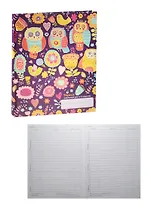 Дневник для мл.кл. "Цветы и совы (орнамент)" 7Бц, мат.ламин., Unnika