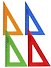 Угольник 18 см 45*90*45, в ассортименте - 0