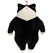 Мягкая игрушка Кот-единорог черный (текстиль) (60см)